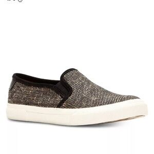 Frye Women's Gia Canvas Slip-On Sneakers Textured shoe black Casual vacay 9.5M